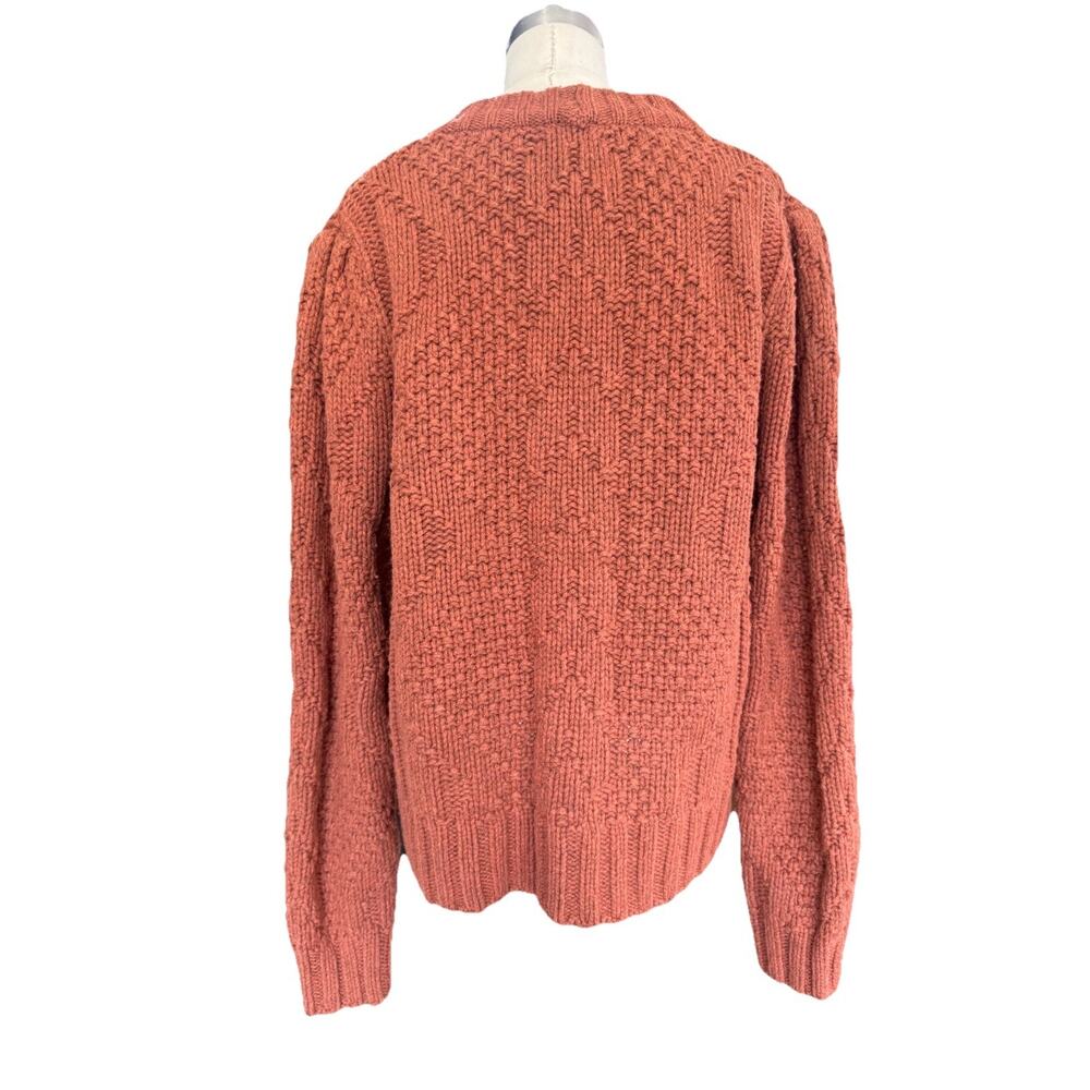 Madewell RidgeCrest Sweater Rust Crew Neck Knit Pullover Women L Fall Cozy - Picture 6 of 12